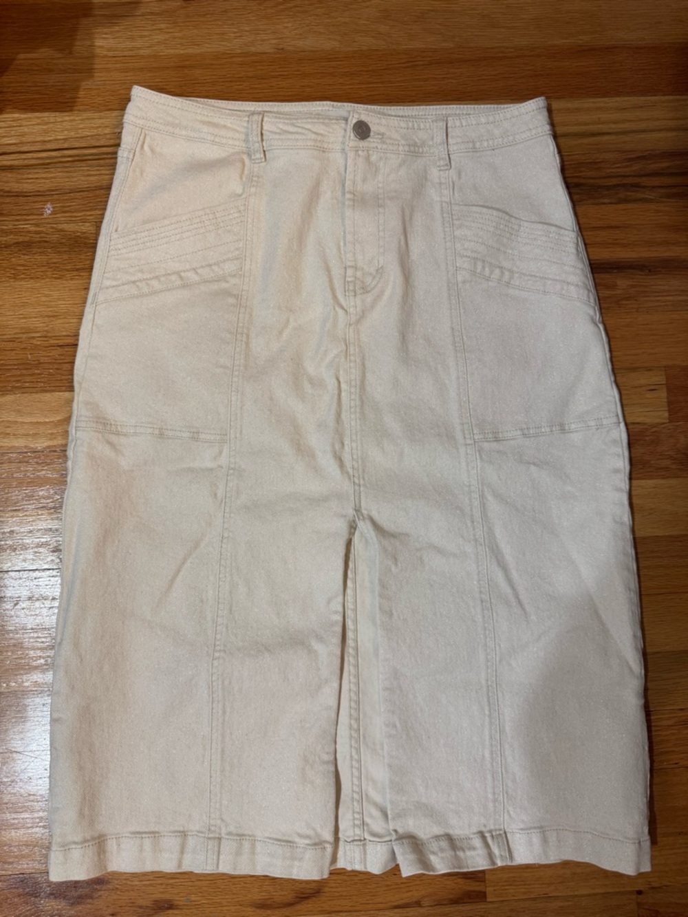Habitual Cream long Denim Skirt
